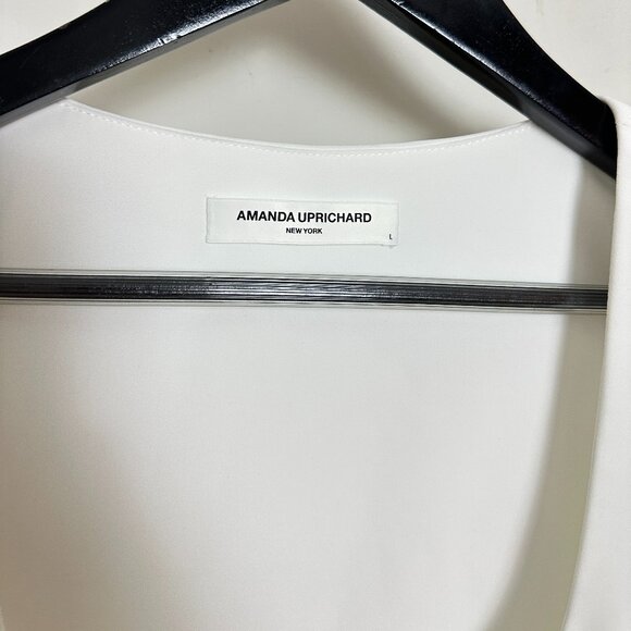 AMANDA UPRICHARD Long Sleeve Kya Romper in Ivory in Ivory Size Large - Picture 6 of 10